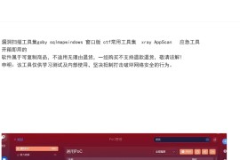 漏洞扫描goby sqlmapwindows 窗口版 ctf常用工具集 xray AppScan
